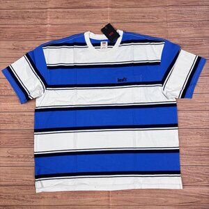Levis Mens Oversized Striped Crewneck T-Shirt With Pocket Blue/White/Navy